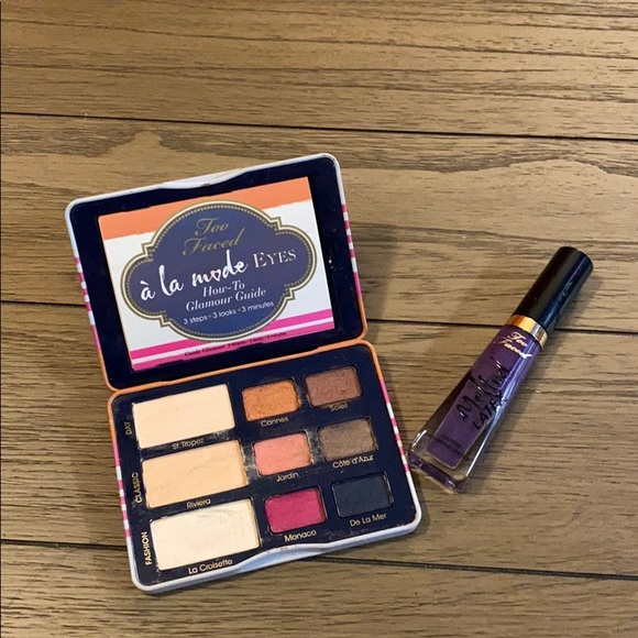 Too Faced Other - Too Faced eyeshadow pallet and lipstick bundle